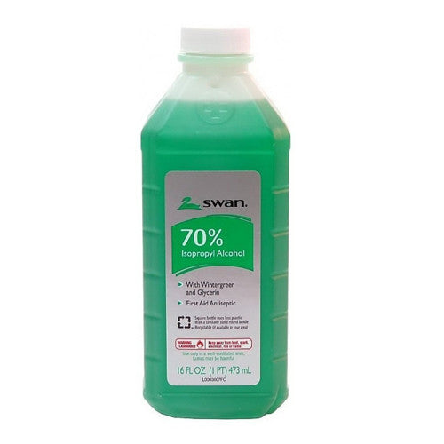 Swan 70% Isopropyl Alcohol Wintergreen First Aid Antiseptic 16 oz